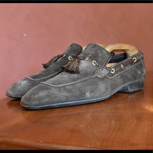 Salvatore Ferragamo Suede Tassel Loafers 7.5M